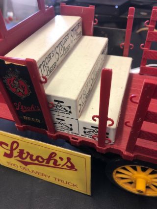 Vintage 1910 Stroh ' s Beer Delivery Truck Wall Mount Display Advertising 3