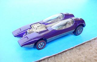 1969 Mattel Hot Wheels Redline Splittin Image Purple W Champagne Interior Us