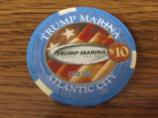 $10.  00 Trump Marina,  Atlantic City Nj