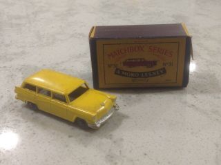 Old Matchbox Series 31 A Moko Lesney Product American Ford Station Wagon W/box