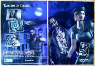 Resident Evil Remake Poster Ad Print Gamecube