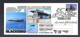 Robert Gilliland Signed Commemorative Cover Sr - 71 1st Flight Pilot