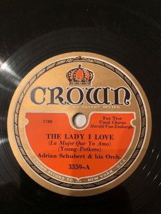 Adrian Schubert - The Lady I Love/while We Danced At The Mardi Gras/crown 3359 10 "