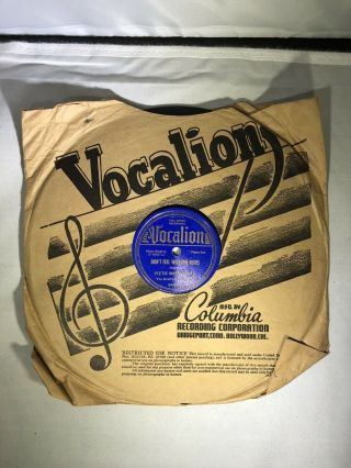 78 Rpm Lp Vocalion Record Vinyl Peetie Wheatstraw (the Devils Son In Law) C6402