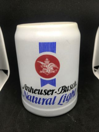 Vintage Natural Light Anheuser Busch Beer Stein Mug.