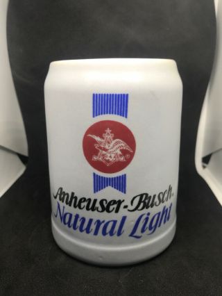 Vintage Natural Light Anheuser Busch beer stein mug. 8