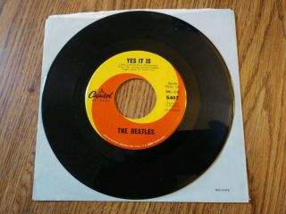 The Beatles ‘Ticket To Ride’ 7” picture sleeve ex cond,  record 1965 US 5
