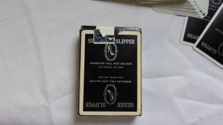 RARE Vintage Las Vegas Silver Slipper Casino Black Playing Cards Complete Jokers 4