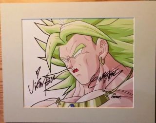 Dragon Ball Z Broly Autographed Cel Akira Toriyama And Vic Mignogna