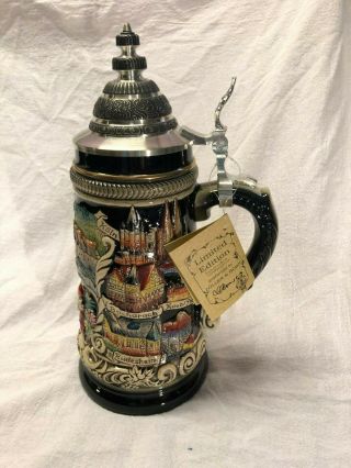 Zoller & Born Rhine Towns Collectors Beer Stein Made In Germany With Certificate