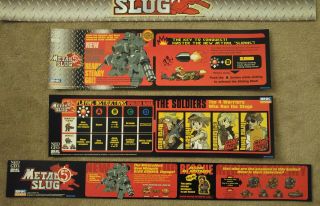 Neo Geo Metal Slug 5 Marquee Art set for Taito Vewlix Cabinet SNK 3