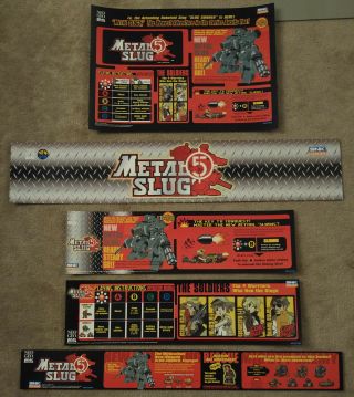 Neo Geo Metal Slug 5 Marquee Art set for Taito Vewlix Cabinet SNK 8