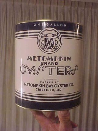 Metompkin Gallon Oyster Can