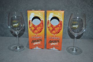 Aperol Spritz Large Glasses Glass Bowl Goblet 2 Two