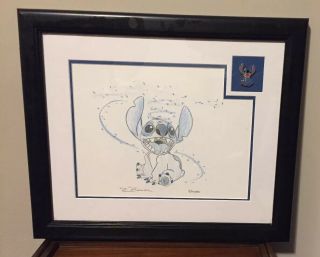 Art Of Disney Animation Lilo & Stitch Matted & Framed Sketch Artist Paul Banner