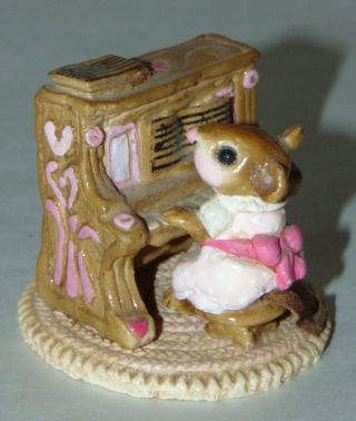 Rare 1978 Wee Forest Folk Miniature Mouse Pianist M - 030 Retired