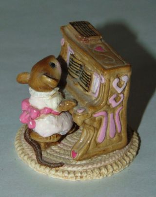 RARE 1978 WEE FOREST FOLK Miniature MOUSE PIANIST M - 030 Retired 2