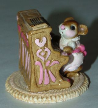 RARE 1978 WEE FOREST FOLK Miniature MOUSE PIANIST M - 030 Retired 4