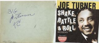 Big Joe Turner Rock N Roll Pioneer.  Vintage In Person Hand Signed Album Page.