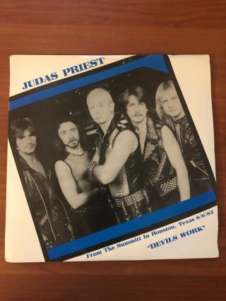 Judas Priest Devils Work 2lp Vinyl Live At Summit In Houston Texas 8 - 6 - 83 Rare