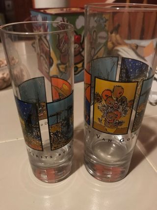 Spirits By Vincent Van Gogh Two Bar Glass Drinking Party 8 & 12 Oz