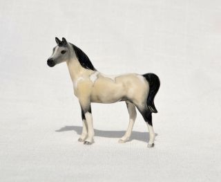 Tiny Sm Light Buckskin Paint Pinto Half Arabian Horse Ceramic China Figurine