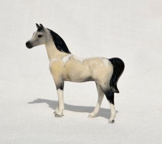 Tiny SM Light Buckskin Paint Pinto Half Arabian Horse Ceramic China Figurine 2