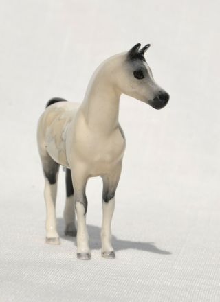 Tiny SM Light Buckskin Paint Pinto Half Arabian Horse Ceramic China Figurine 5
