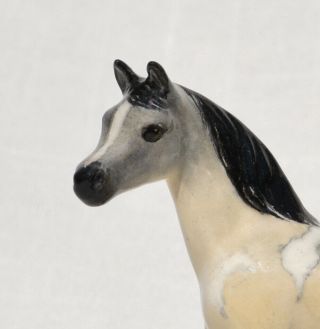 Tiny SM Light Buckskin Paint Pinto Half Arabian Horse Ceramic China Figurine 6