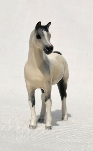 Tiny SM Light Buckskin Paint Pinto Half Arabian Horse Ceramic China Figurine 7