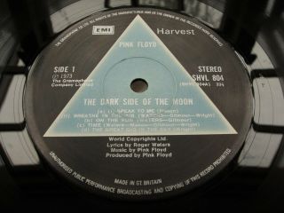 Pink Floyd Dark Side Of The Moon 1st Uk Press Solid Blue Prism A2/b2 All Inserts