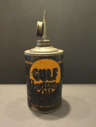 All Gulf Refining Co Oil Can 1930