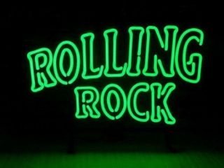 [ship From Usa] Rolling Rock Music Beer Real Neon Sign Bar Pub Light