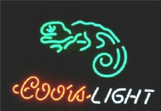 [ship From Usa] Rare Coors Light Lizard Beer Bar Display Neon Sign Beer Light