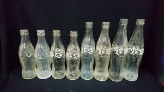 Coca Cola Saudi Arabia 8 Bottles 8 Caps From 1953 To 1970 In Photo