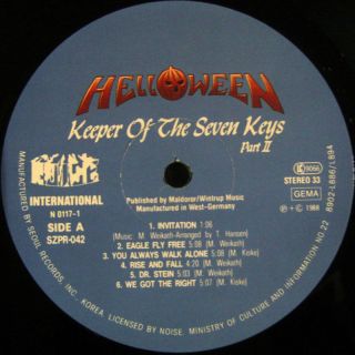 HELLOWEEN - Keeper of the Seven Keys Part II (Korea 12 
