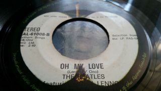 Beatles Featuring John Lennon Credit " Oh My Love " Philippines Apple 7 " 45 Rare Vg