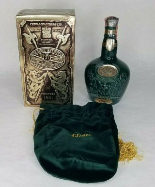 Chivas Brothers Royal Salute 21 Years Old Scotch Whisky Green Spode Decanter