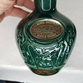 Chivas Brothers Royal Salute 21 Years Old Scotch Whisky Green Spode Decanter 7
