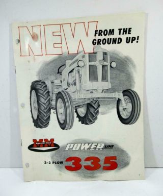 Minneapolis Moline 335 Tractor Dealer Promo Brochures & Advertising 1957