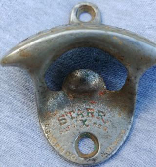 1920 ANTIQUE BROWN CO STARR X PATENT PENDING COCA COLA BOTTLE OPENER MADE IN USA 2