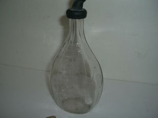 ANTIQUE NURSER GLASS BABY BOTTLE WITH NIPPLE AND PACIFIER 3