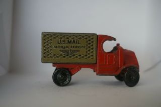 1930s Vintage Tootsie Toy Red And Green Us Mail Mack Mail Truck No.  4645 At42