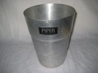 Rare Vintage 9.  5 " Tall X 7 " Wide Piper Champagne (black Label) Trim Ice Bucket