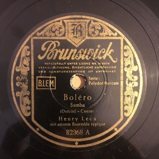 French Canadian 78 Henry Leca Bolero/la Cane Du Canada - Samba Brunswick 82368