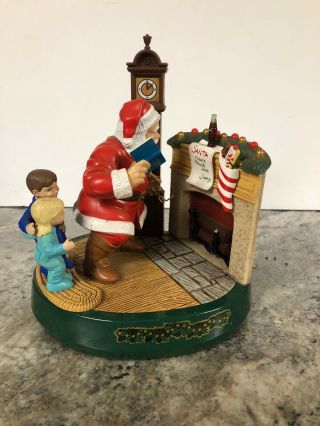 Coke Coca Cola Fireplace Clock Santa Claus Mechanical Bank 1995 Ertl