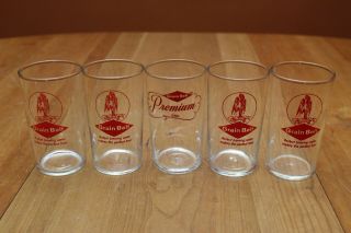 Grain Belt Beer Shell Glasses Perfect Water… Perfect Beer And Premium Beer (x5)