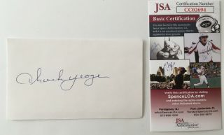 Chuck Yeager Signed Autographed 3x5 Card Jsa Certified Test Pilot Nasa
