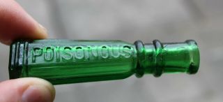 Rare Green Poisonous / Poison Bottle