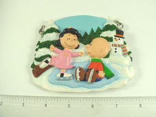 Peanuts Gang,  Door Window Plaque for Every Month of Year - January Winter Skating 2